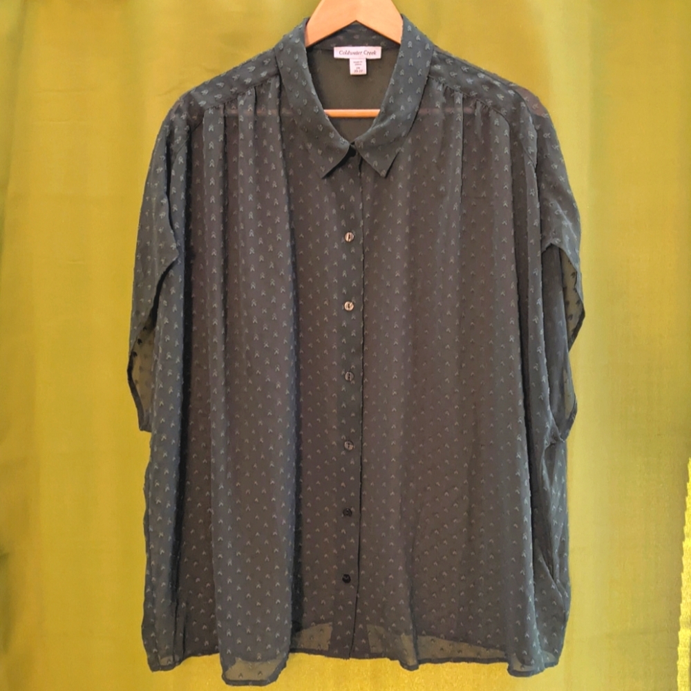 Coldwater Creek Sleeveless Button Down 2x